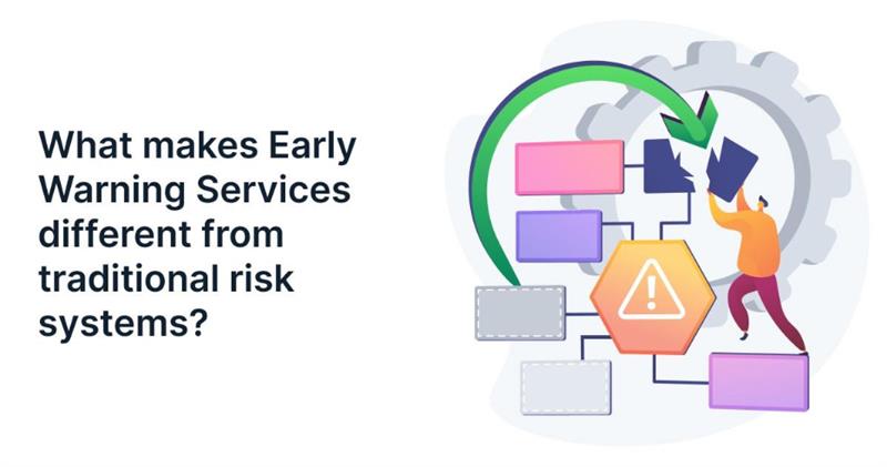 What makes Early Warning Services different from traditional risk systems?